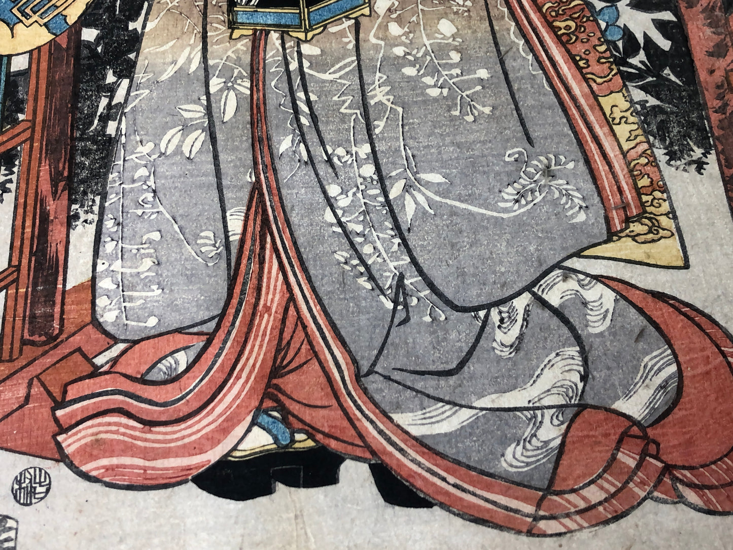 Y7835 WOODBLOCK PRINT Toyokuni beautiful woman single piece Japan Ukiyoe antique