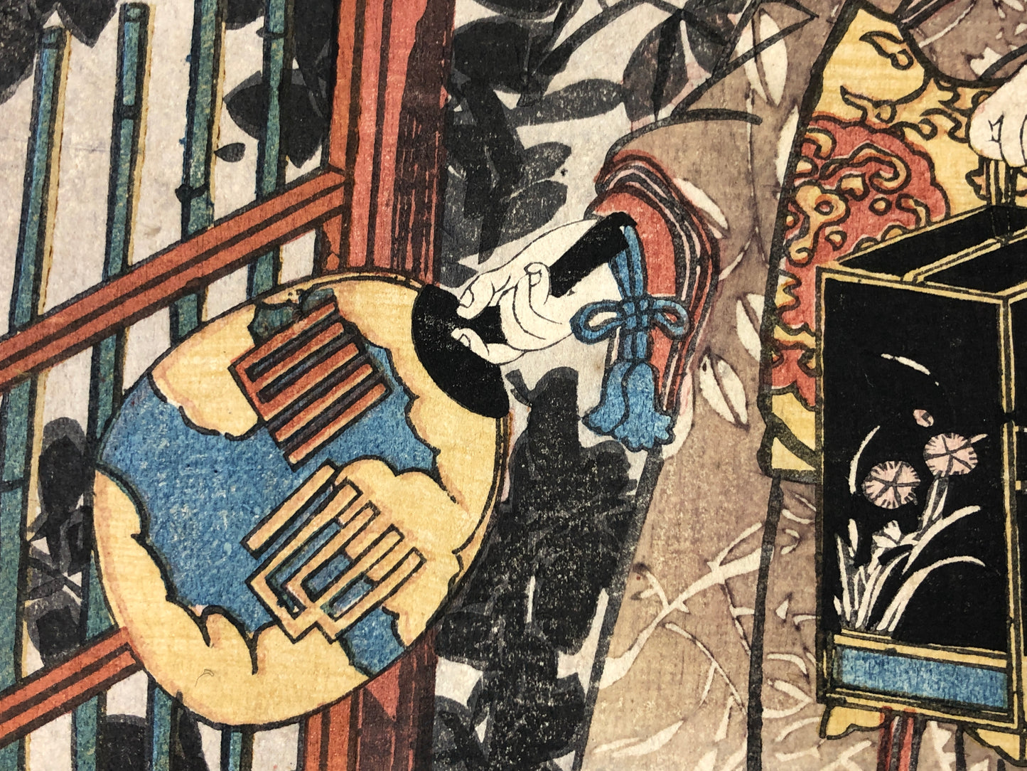 Y7835 WOODBLOCK PRINT Toyokuni beautiful woman single piece Japan Ukiyoe antique