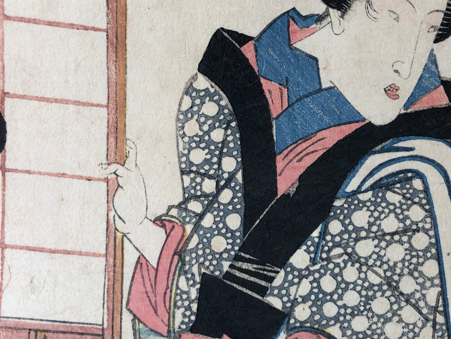 Y7840 WOODBLOCK PRINT Eisen beautiful woman single piece Japan Ukiyoe antique