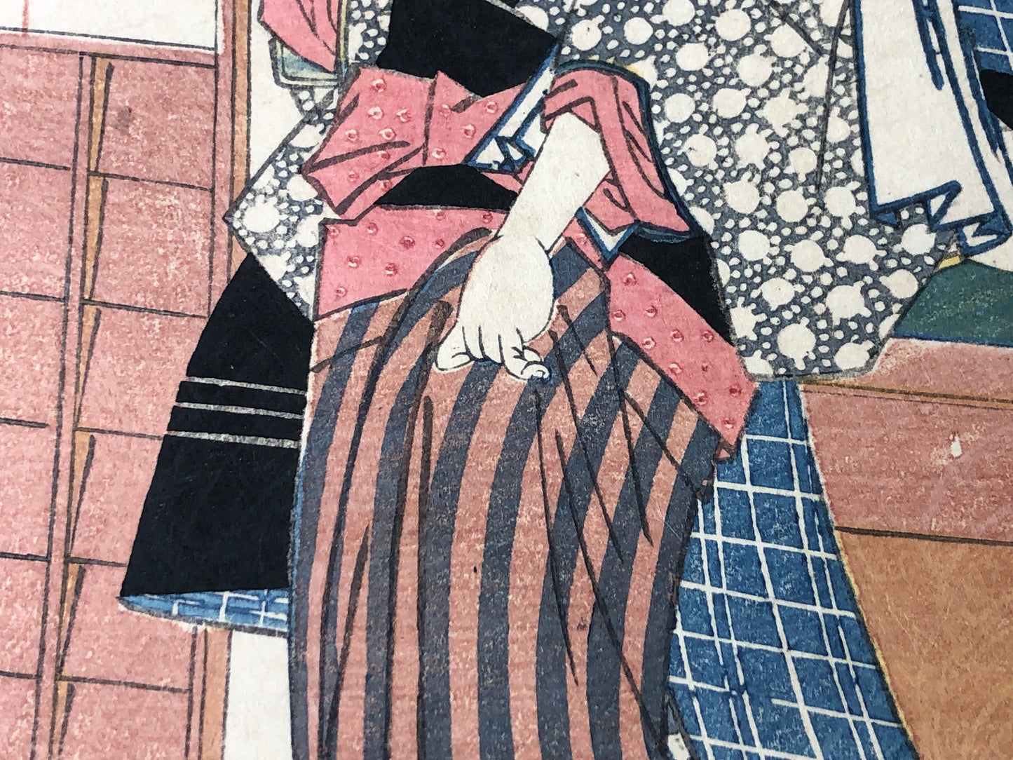 Y7840 WOODBLOCK PRINT Eisen beautiful woman single piece Japan Ukiyoe antique