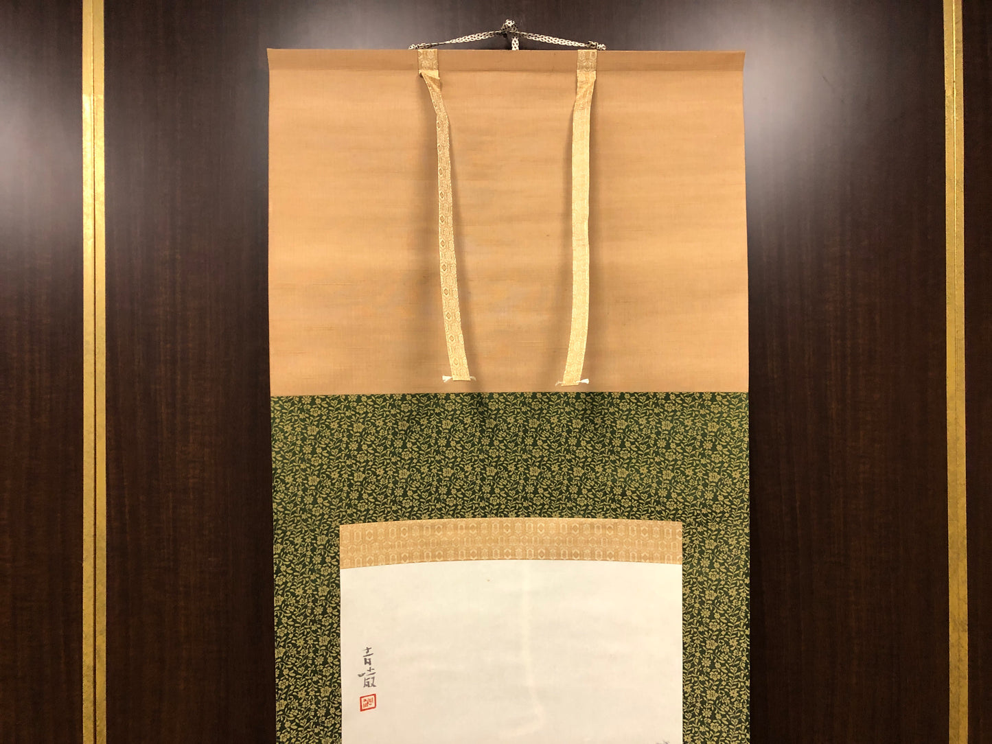 Y7845 KAKEJIKU Flock of cranes signed box Japan antique hanging scroll art decor