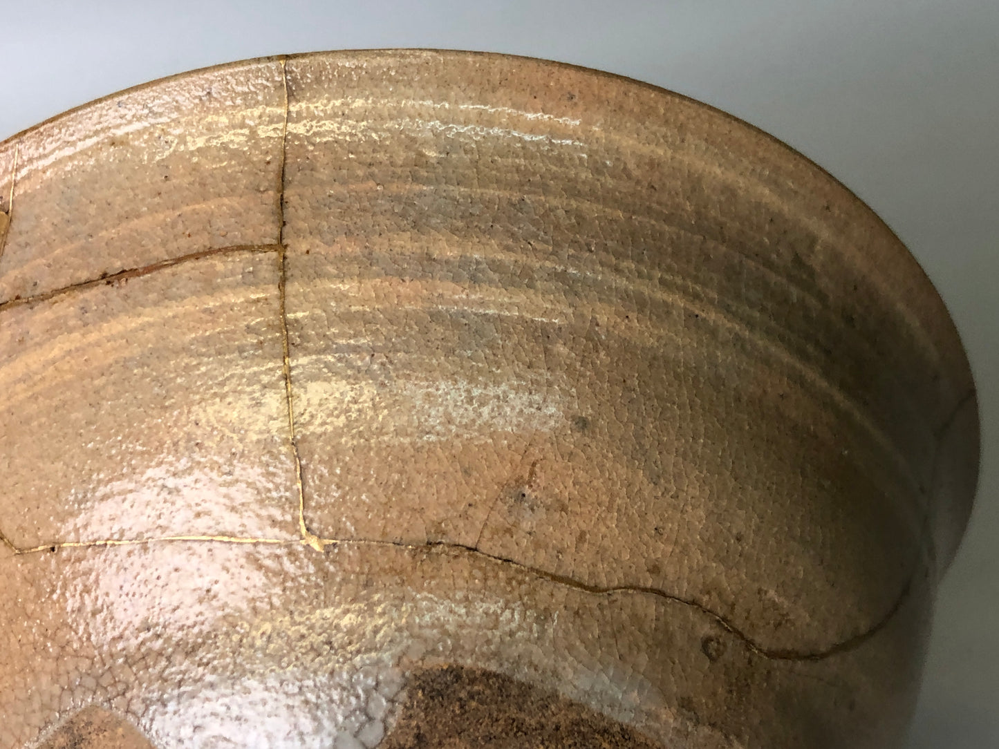 Y7870 CHAWAN Totoya bowl kintsugi box Japan antique tea ceremony pottery cup