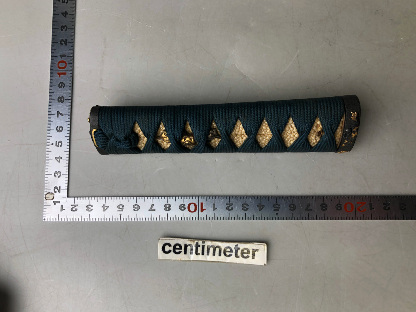 Y7874 TSUKA Wakizashi sword accouterment signed Koshirae tsuba antique Katana
