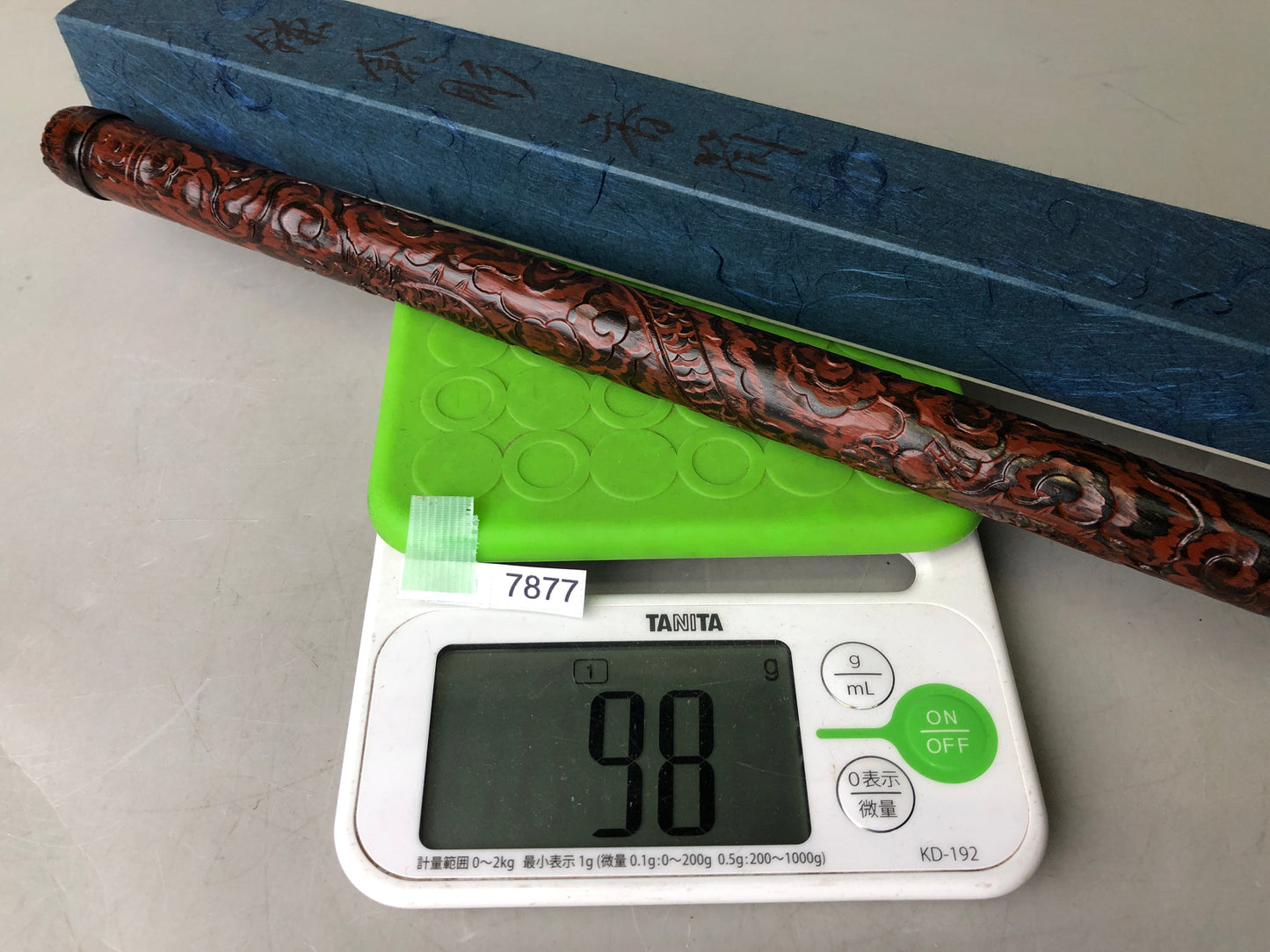 Y7877 BOX Kamakura carving Dragon incense stick holder Japan antique fragrance