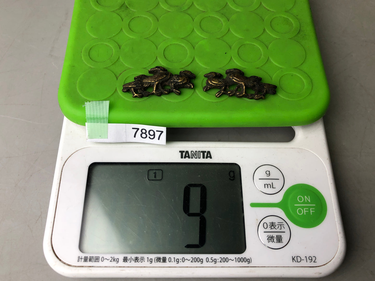 Y7897 MENUKI sword hilt ornament Bird japan antique samurai katana koshirae