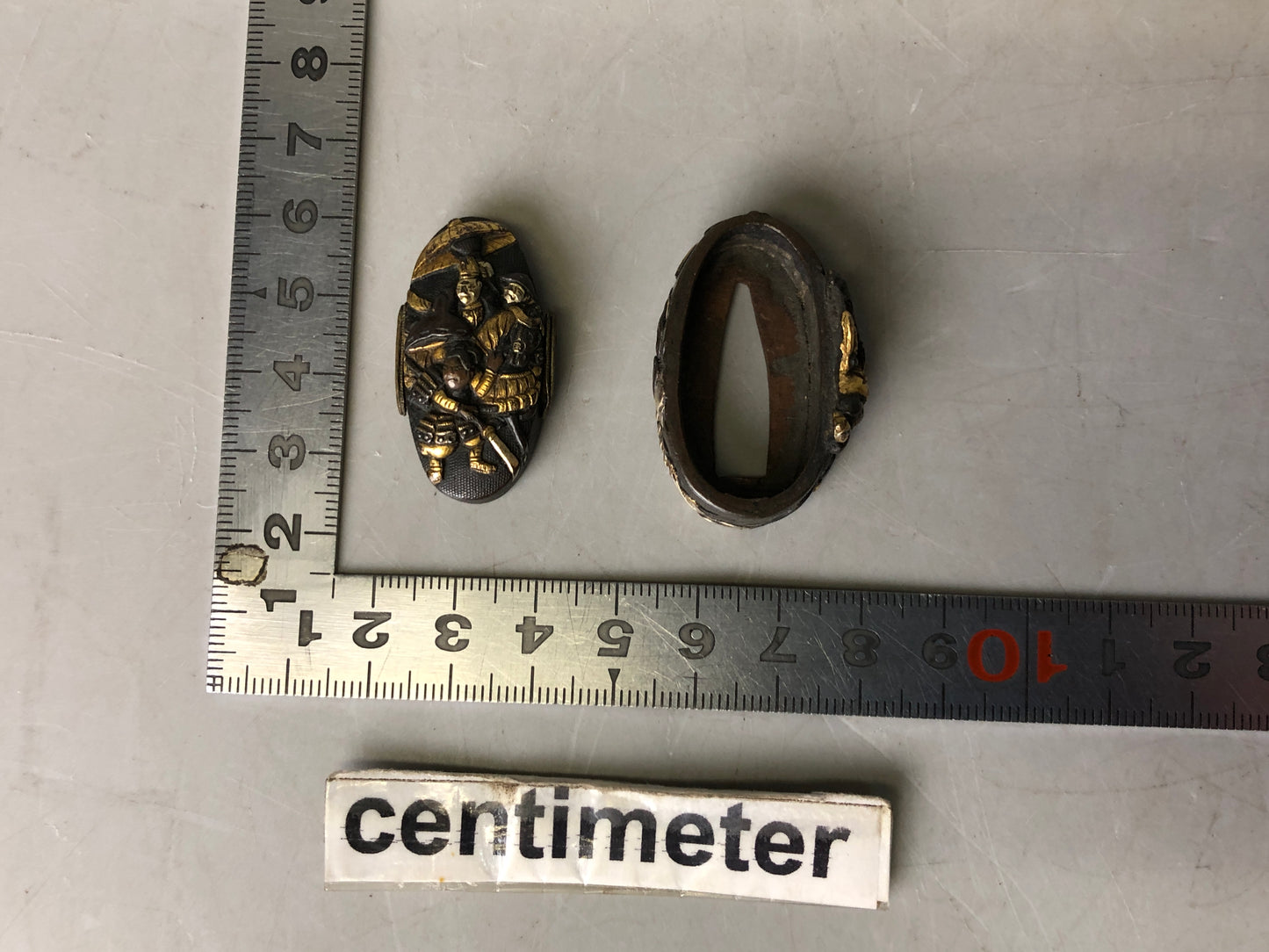 Y7907 FUCHIGASHIRA katana Japanese sword fittings Samurai warrior Japan antique