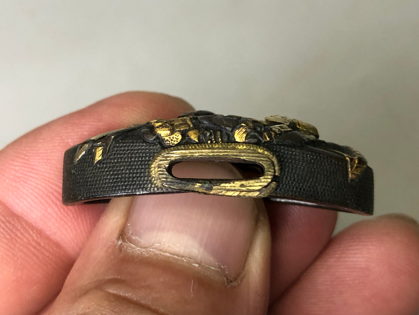 Y7907 FUCHIGASHIRA katana Japanese sword fittings Samurai warrior Japan antique