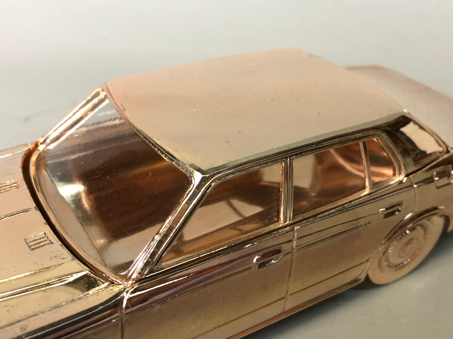 Y7926 OKIMONO metal Toyota Crown car figure box Showa retro Japan antique toy
