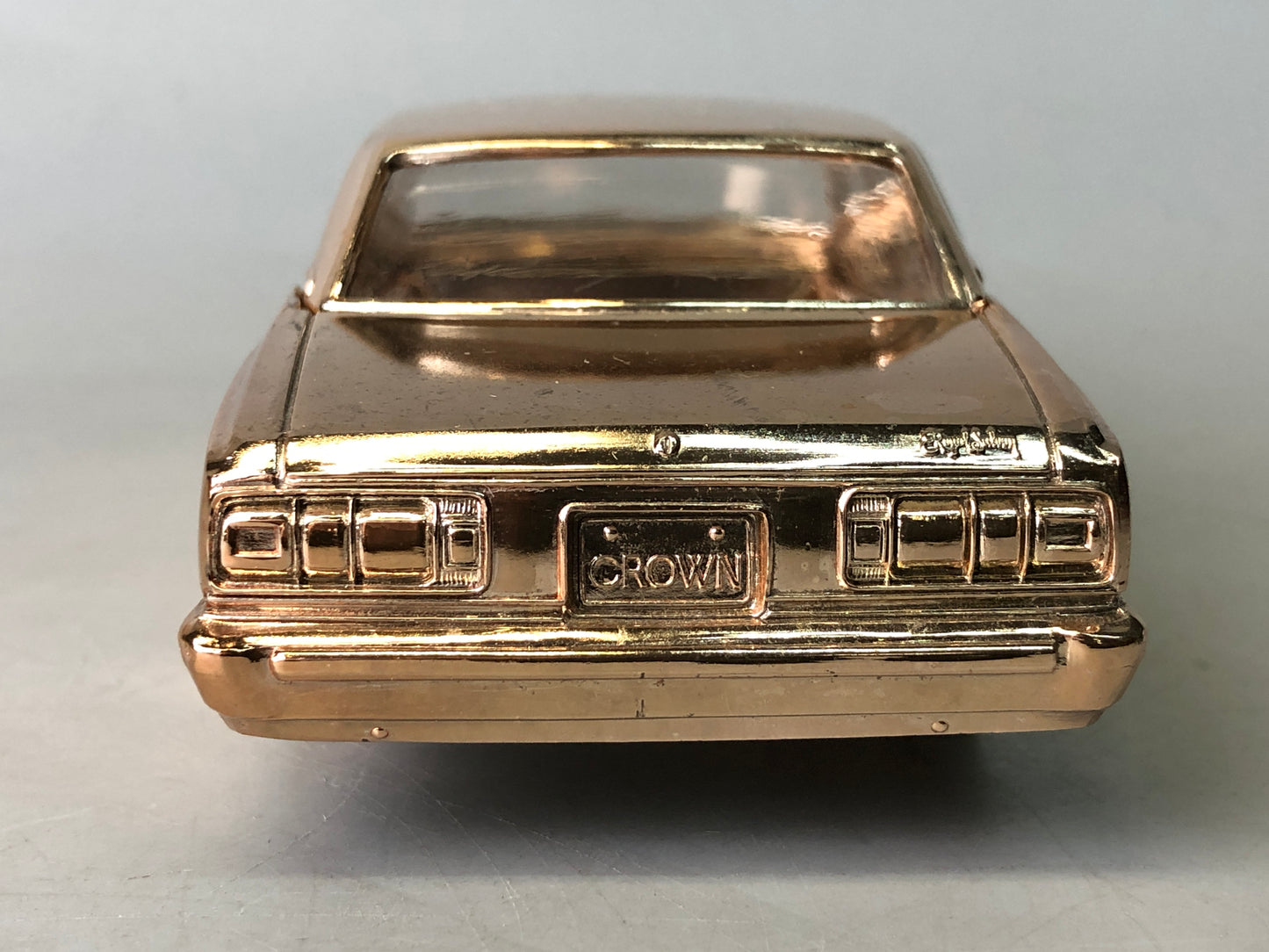Y7926 OKIMONO metal Toyota Crown car figure box Showa retro Japan antique toy