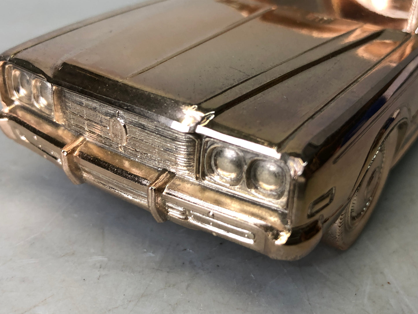 Y7926 OKIMONO metal Toyota Crown car figure box Showa retro Japan antique toy