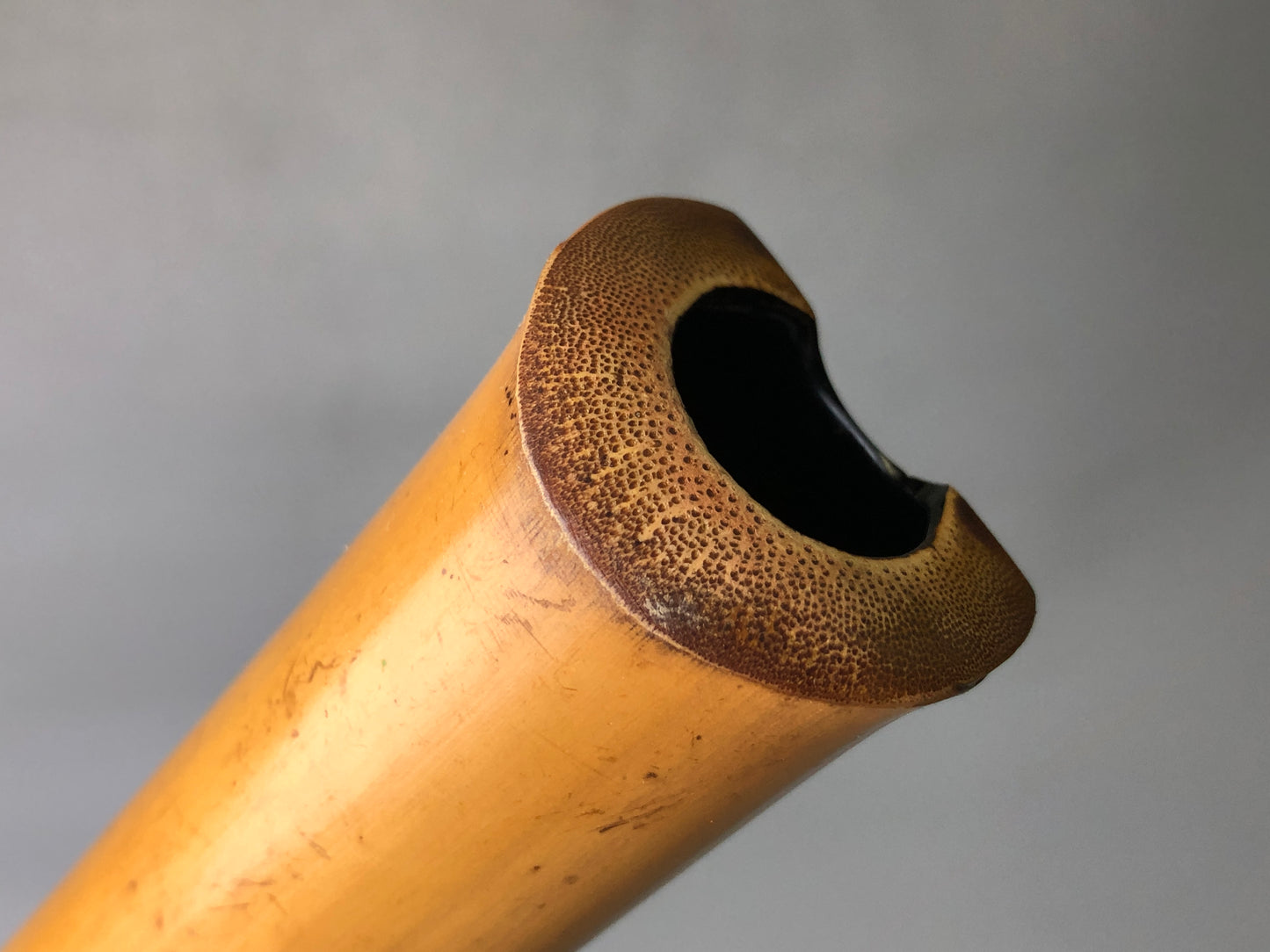 Y7930 SHAKUHACHI Bamboo flute Kinko style signed Japan antique