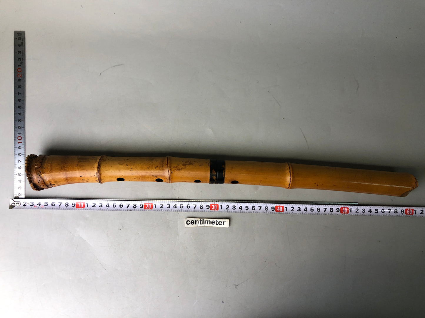 Y7930 SHAKUHACHI Bamboo flute Kinko style signed Japan antique