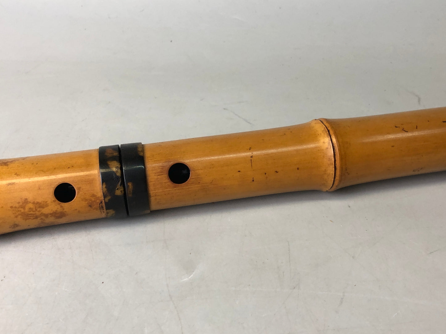 Y7930 SHAKUHACHI Bamboo flute Kinko style signed Japan antique