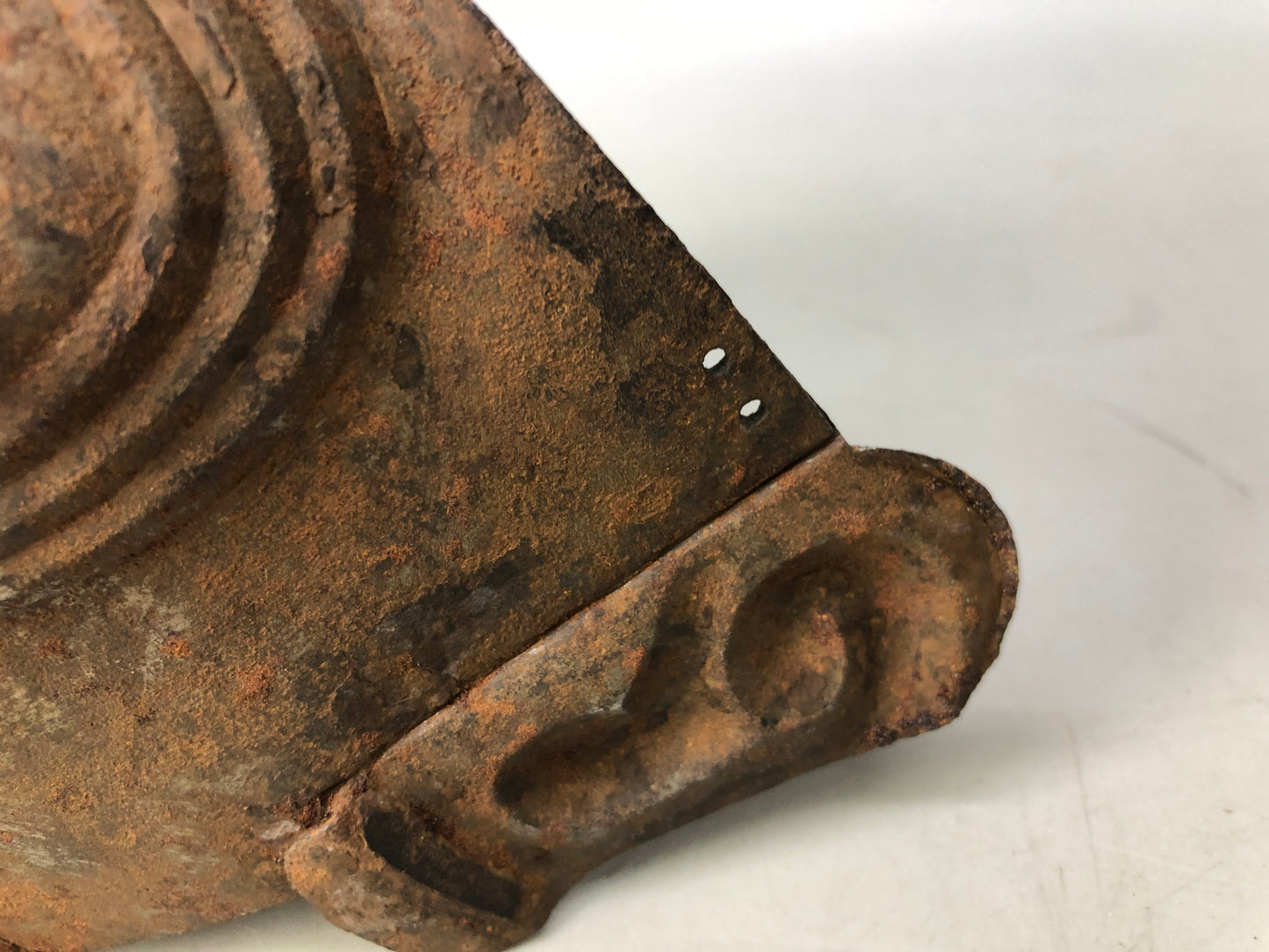 Y7944 MENPO Iron samurai face guard visor arms bugu yoroi Japan antique gear