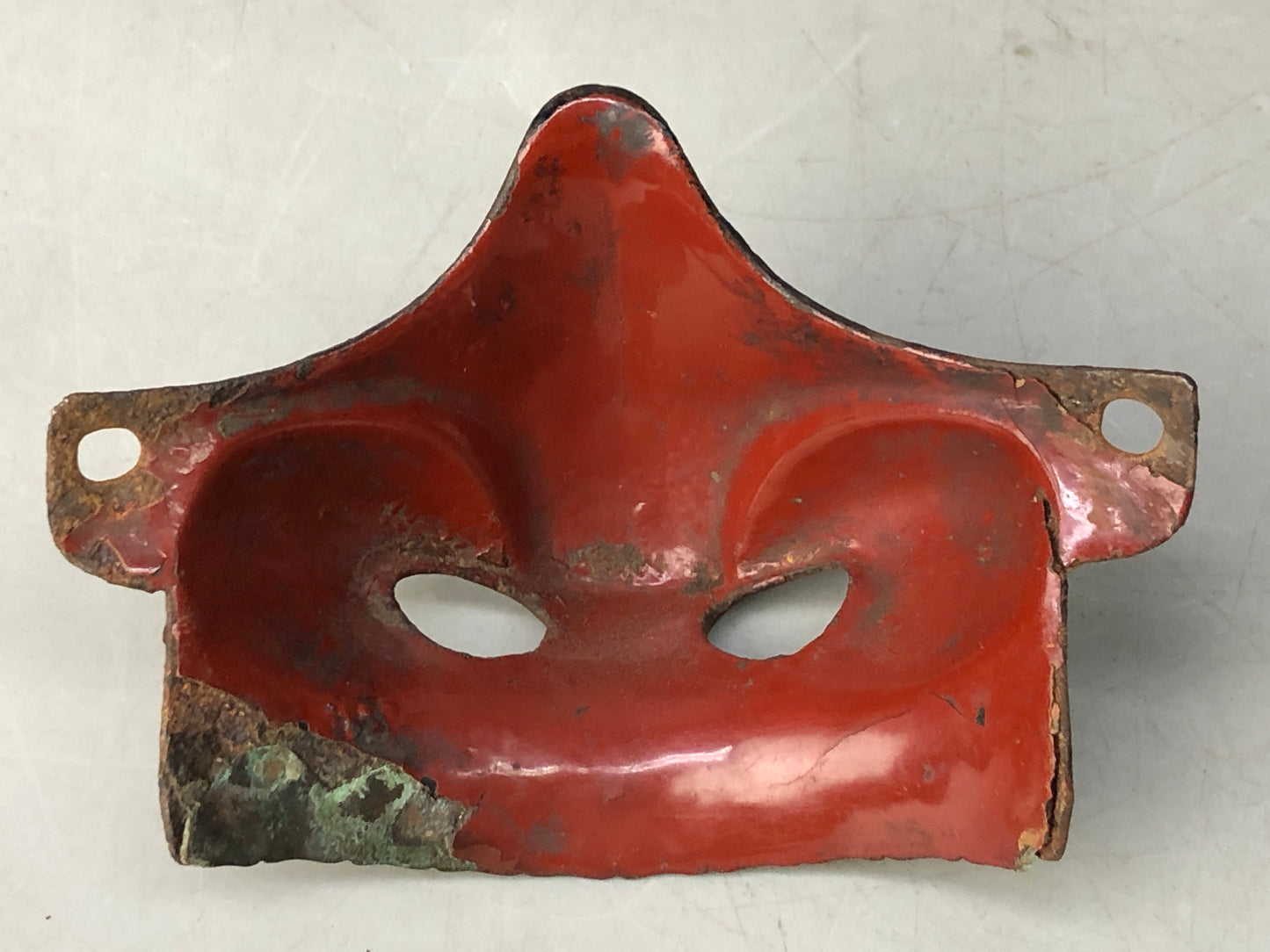 Y7944 MENPO Iron samurai face guard visor arms bugu yoroi Japan antique gear