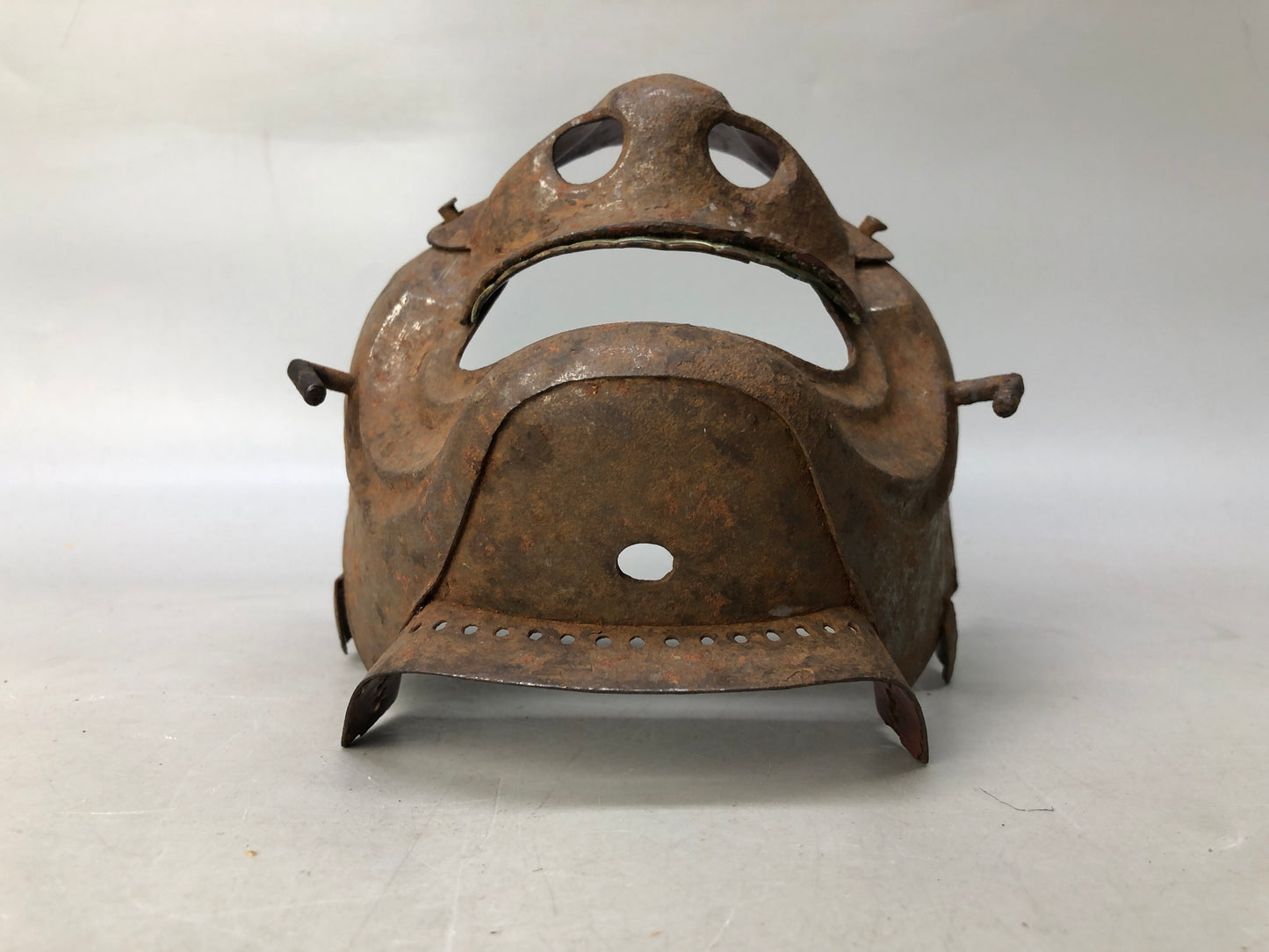 Y7944 MENPO Iron samurai face guard visor arms bugu yoroi Japan antique gear