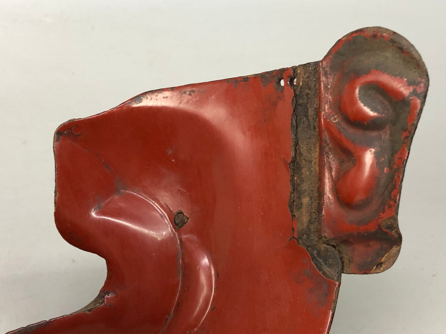 Y7944 MENPO Iron samurai face guard visor arms bugu yoroi Japan antique gear