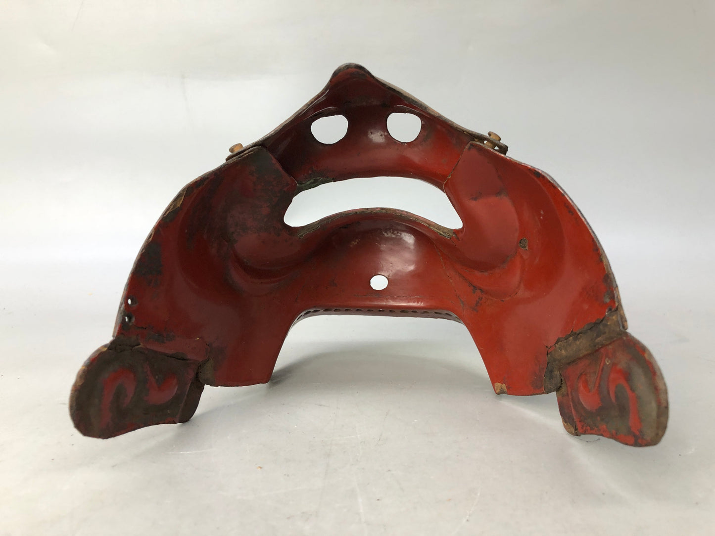Y7944 MENPO Iron samurai face guard visor arms bugu yoroi Japan antique gear