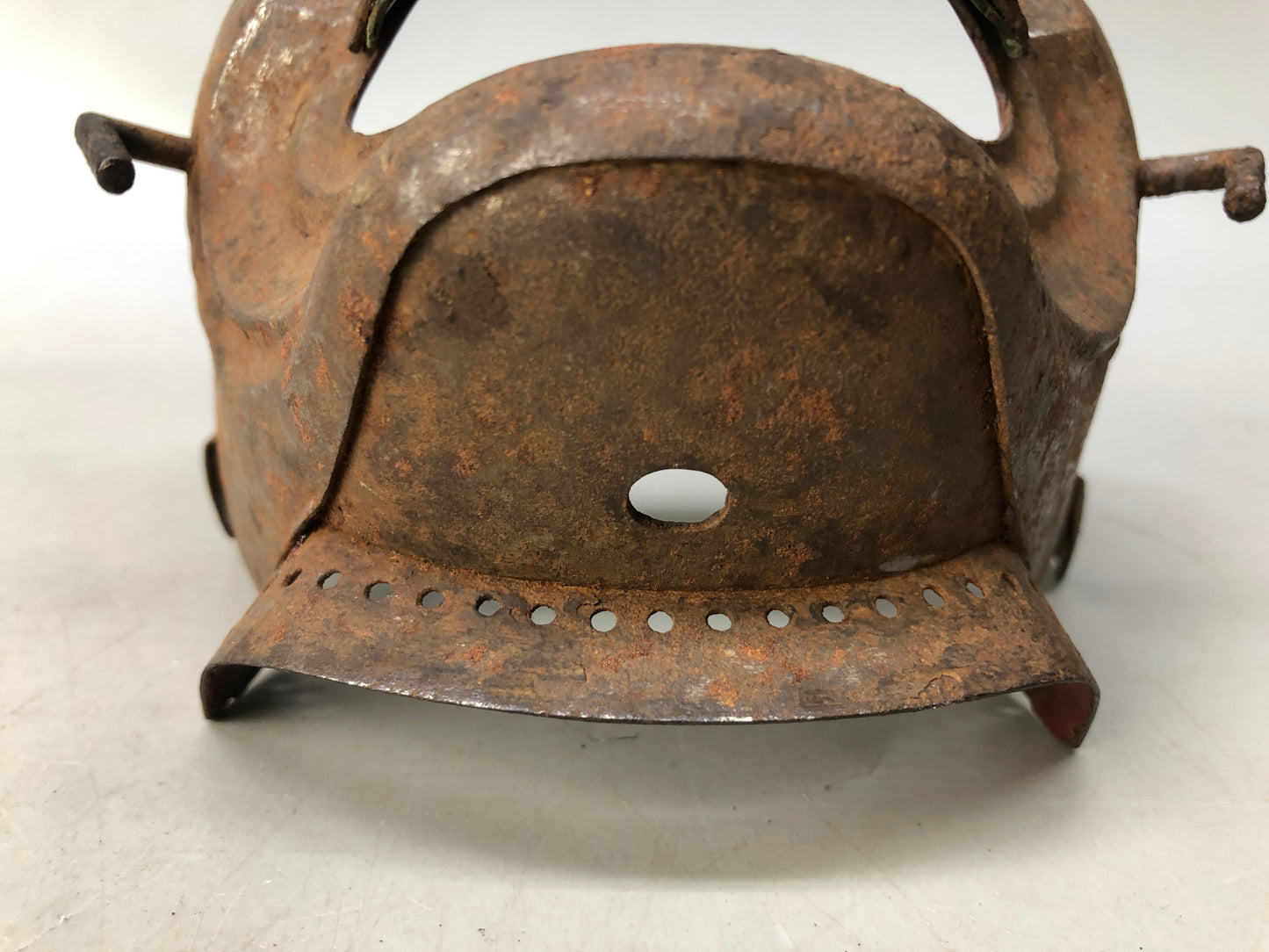 Y7944 MENPO Iron samurai face guard visor arms bugu yoroi Japan antique gear