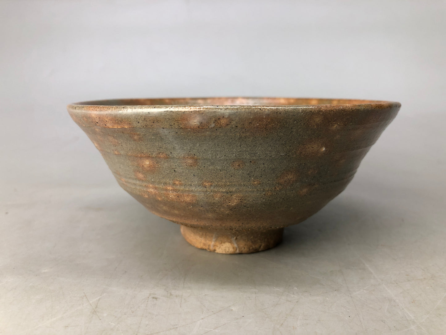 Y8005 CHAWAN Gohon bowl signed box Korea antique tea ceremony Korean pottery cup
