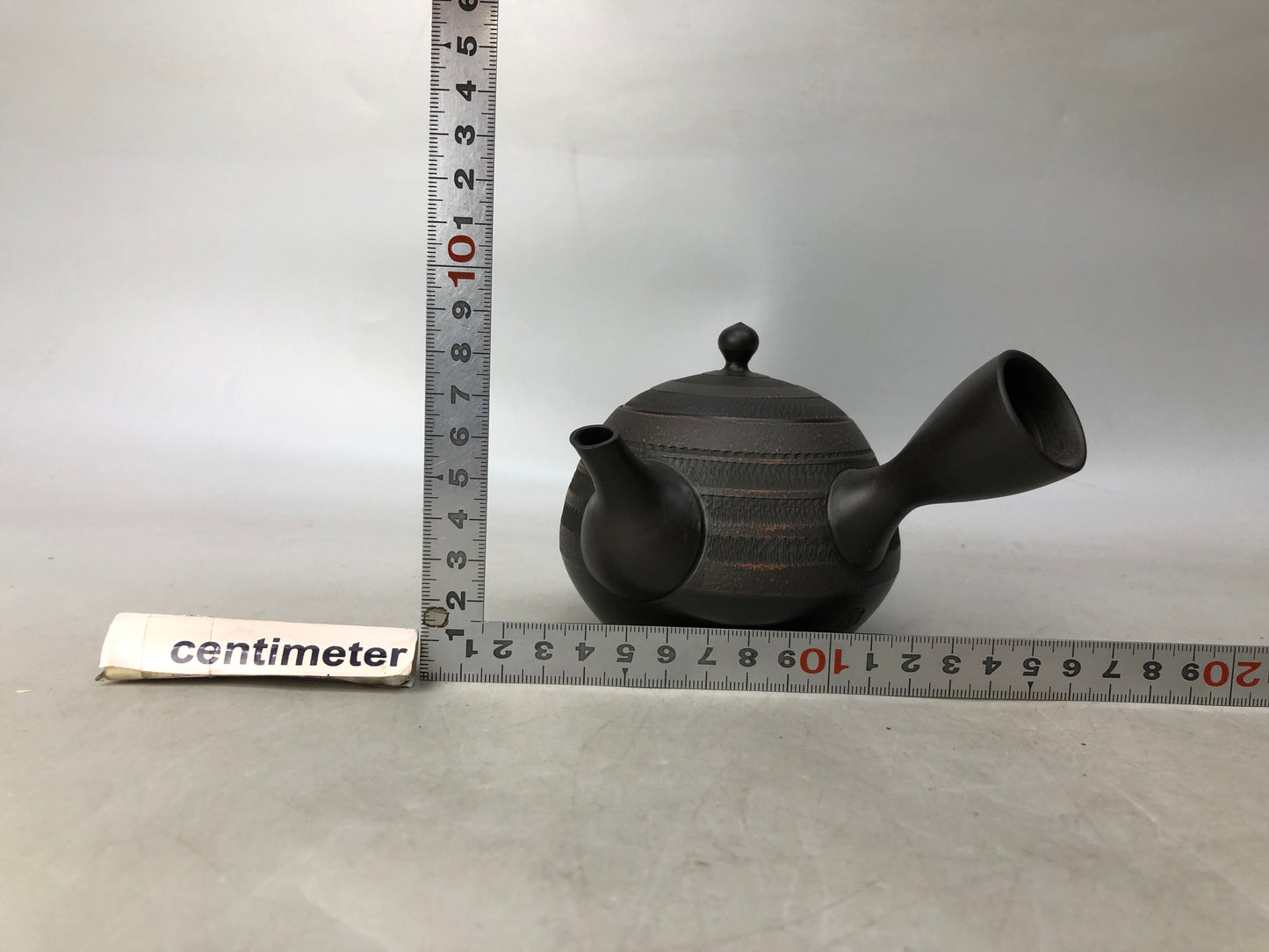 Y8029 KYUSU Tokoname-ware tea pot teapot signed black Japan antique tableware
