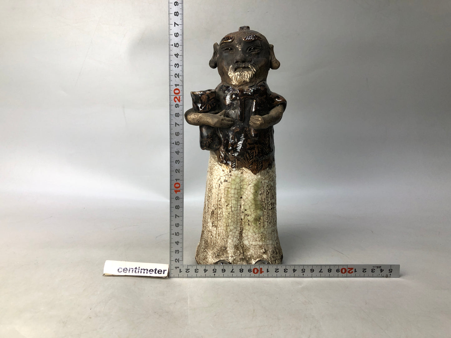 Y8031 OKIMONO Koseto candlestick holder southern barbarian Japan antique decor