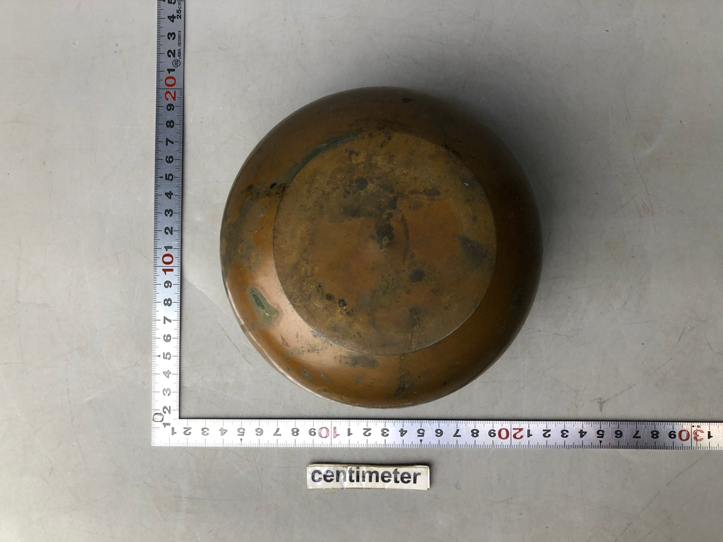 Y8032 KENSUI Copper water pot jar container Japan antique tea ceremony utensils
