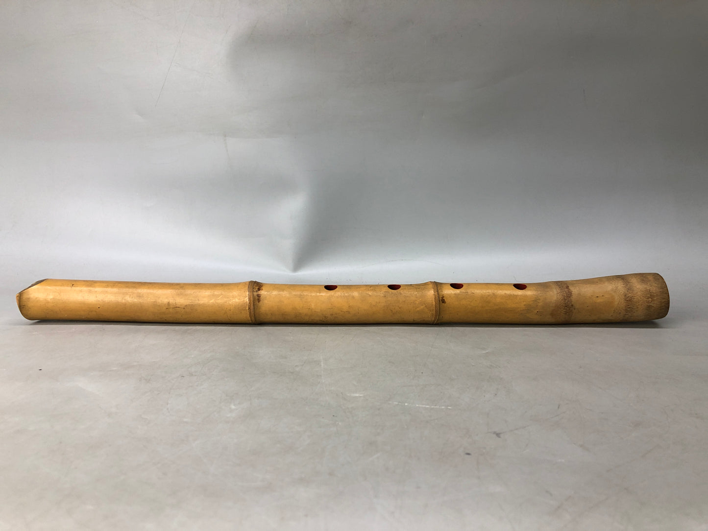 Y8048 SHAKUHACHI Bamboo flute single piece Japan antique musical instrument