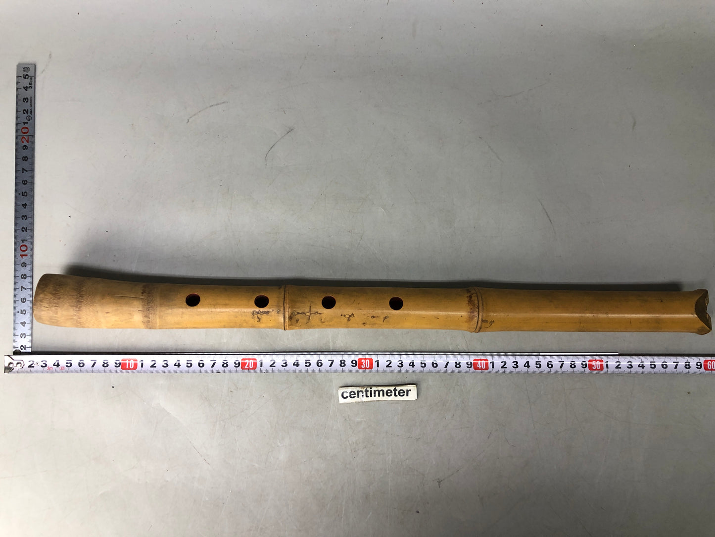 Y8048 SHAKUHACHI Bamboo flute single piece Japan antique musical instrument