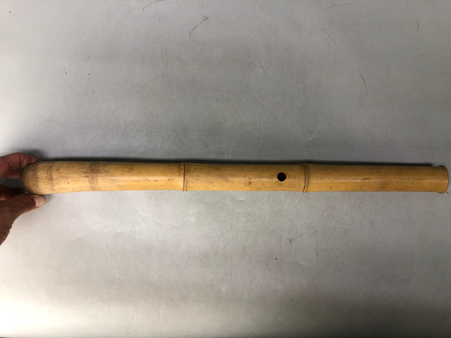 Y8048 SHAKUHACHI Bamboo flute single piece Japan antique musical instrument