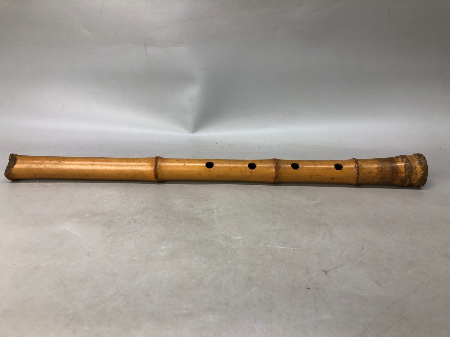 Y8053 SHAKUHACHI Bamboo flute single piece Japan antique musical instrument