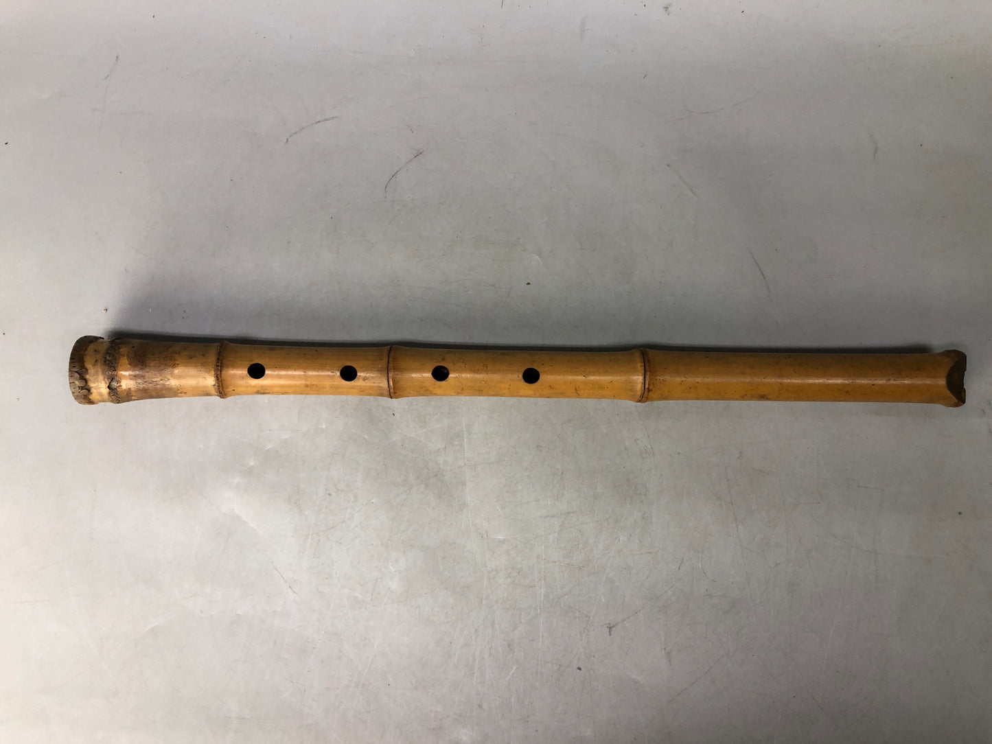 Y8053 SHAKUHACHI Bamboo flute single piece Japan antique musical instrument