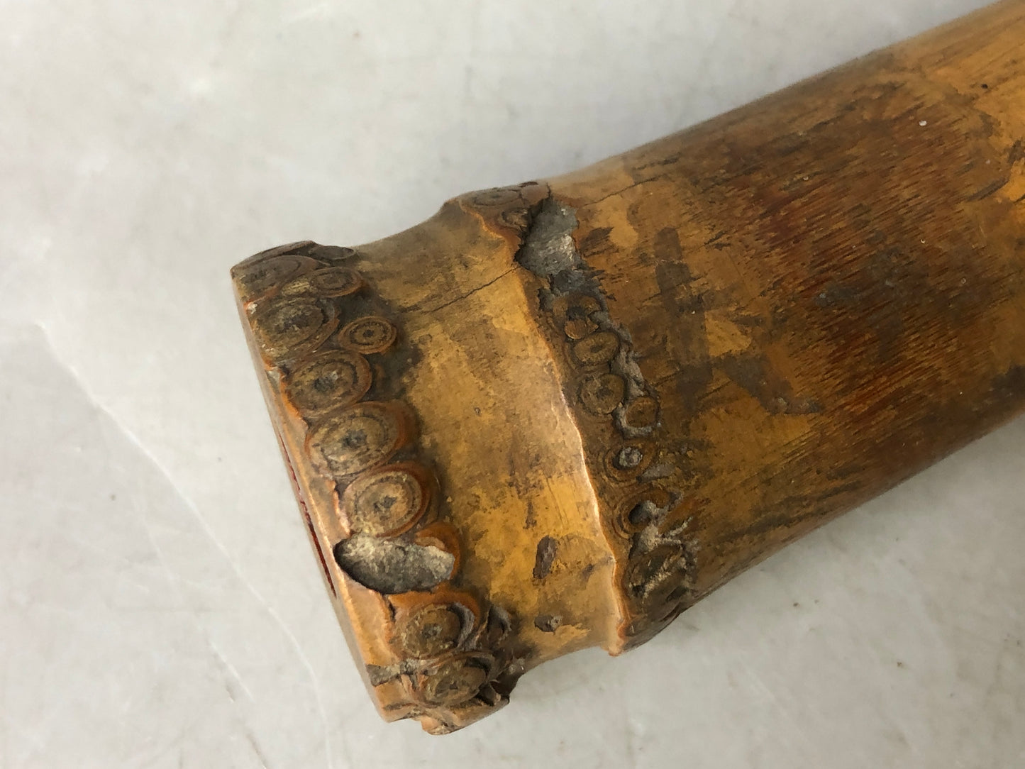 Y8053 SHAKUHACHI Bamboo flute single piece Japan antique musical instrument