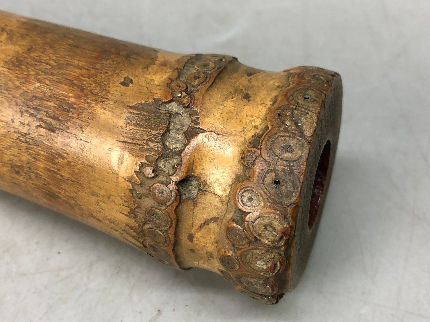 Y8053 SHAKUHACHI Bamboo flute single piece Japan antique musical instrument
