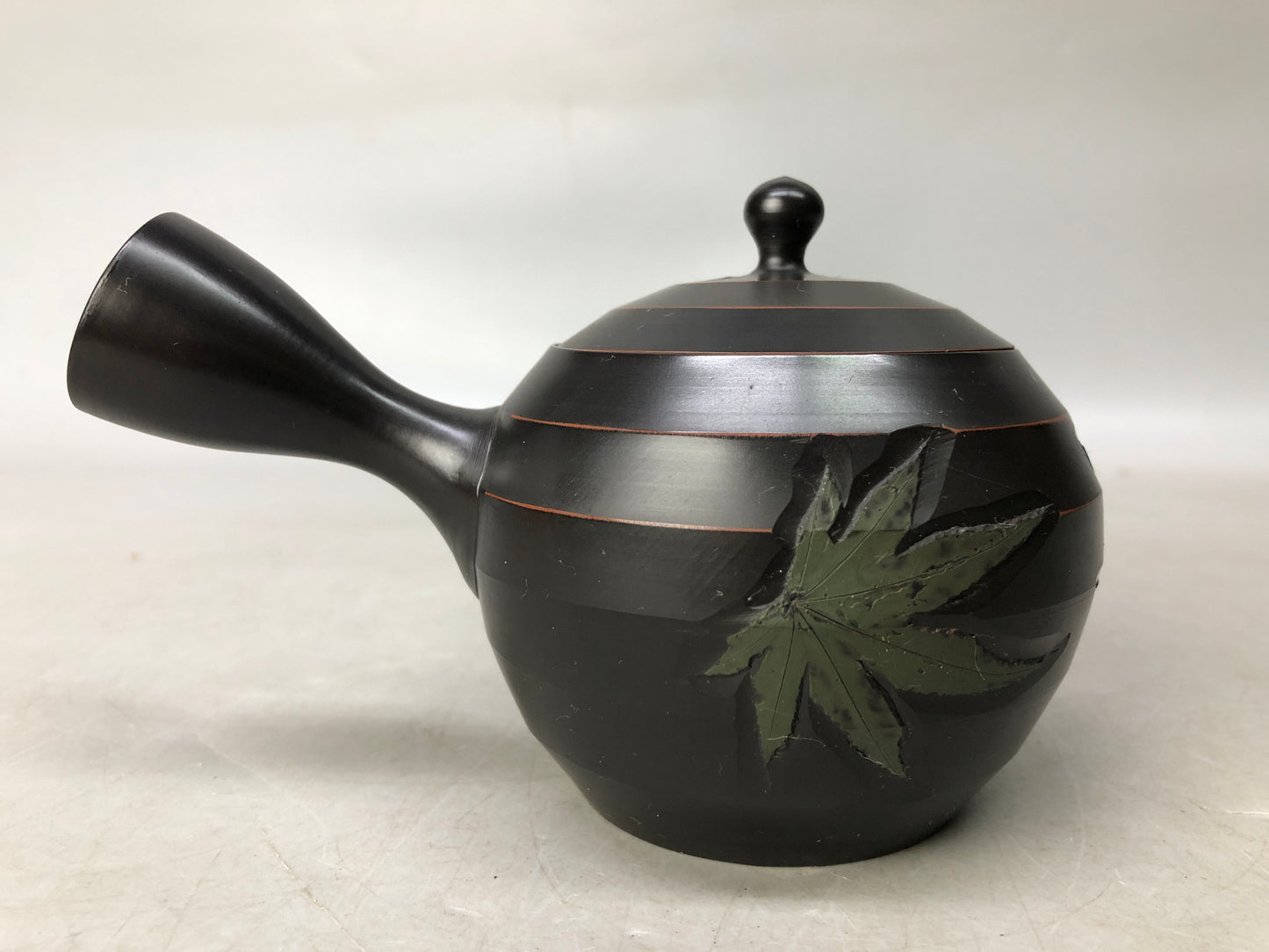 Y8054 KYUSU Tokoname-ware teapot tea pot signed Japan antique tableware