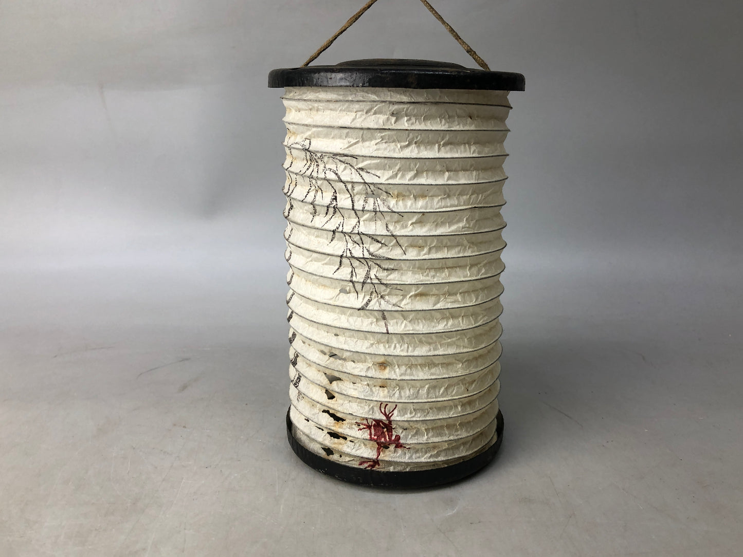 Y8084 ANDON Foldable portable paper lantern candle holder Japan antique vintage