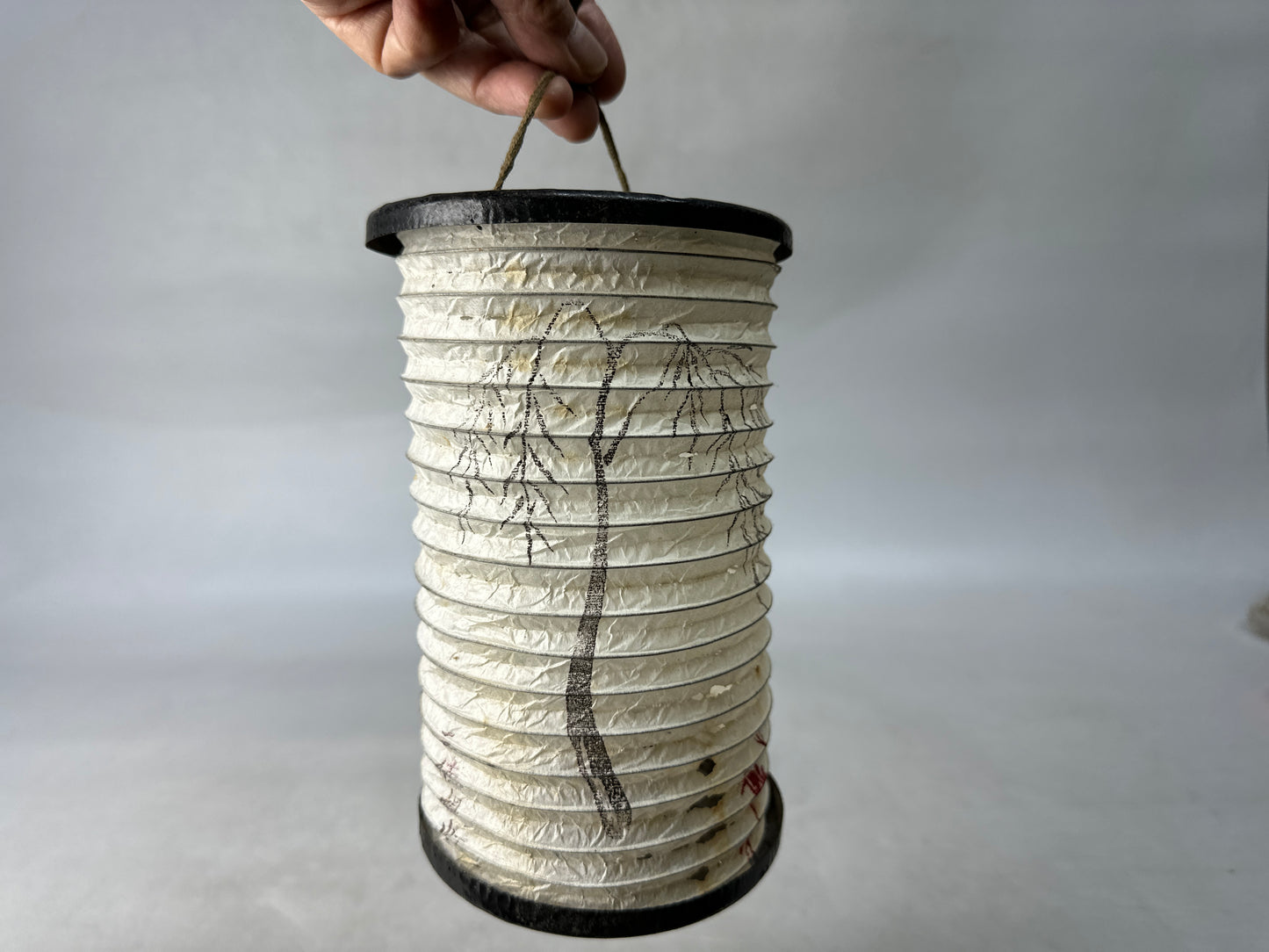 Y8084 ANDON Foldable portable paper lantern candle holder Japan antique vintage