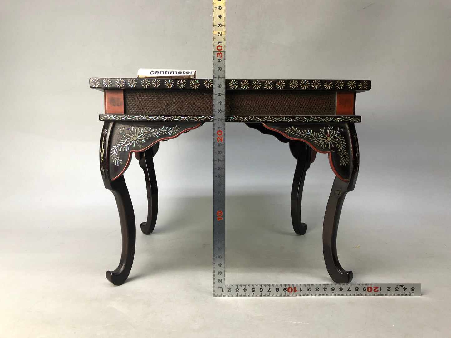 Y8086 FLOWER STAND Raden Mother-of-pearl work Makie Japan antique ikebana floral