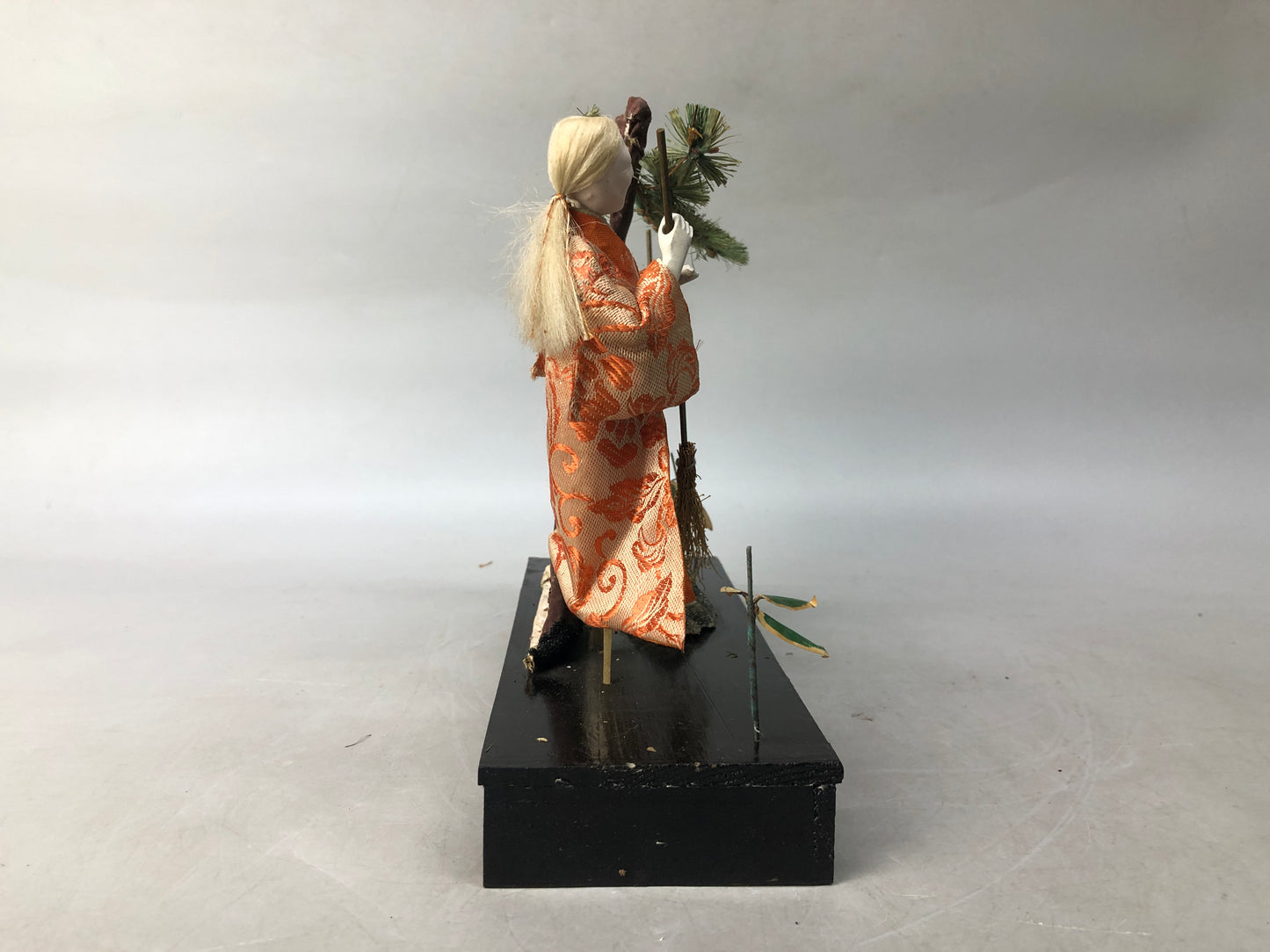 Y8117 NINGYO Japanese doll Takasago old couple box Japan antique figurine figure