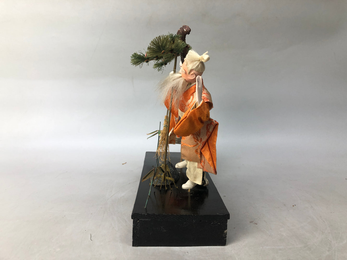 Y8117 NINGYO Japanese doll Takasago old couple box Japan antique figurine figure