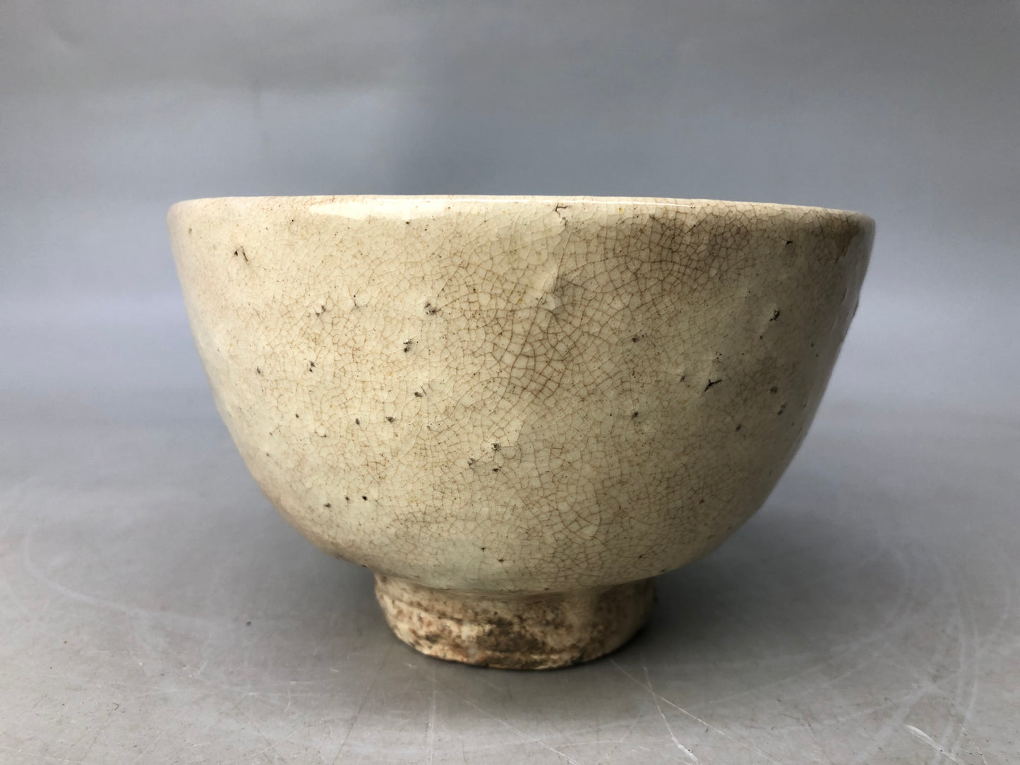 Y8125 CHAWAN Hagi-ware bowl signed box Japan antique tea ceremony pottery cup