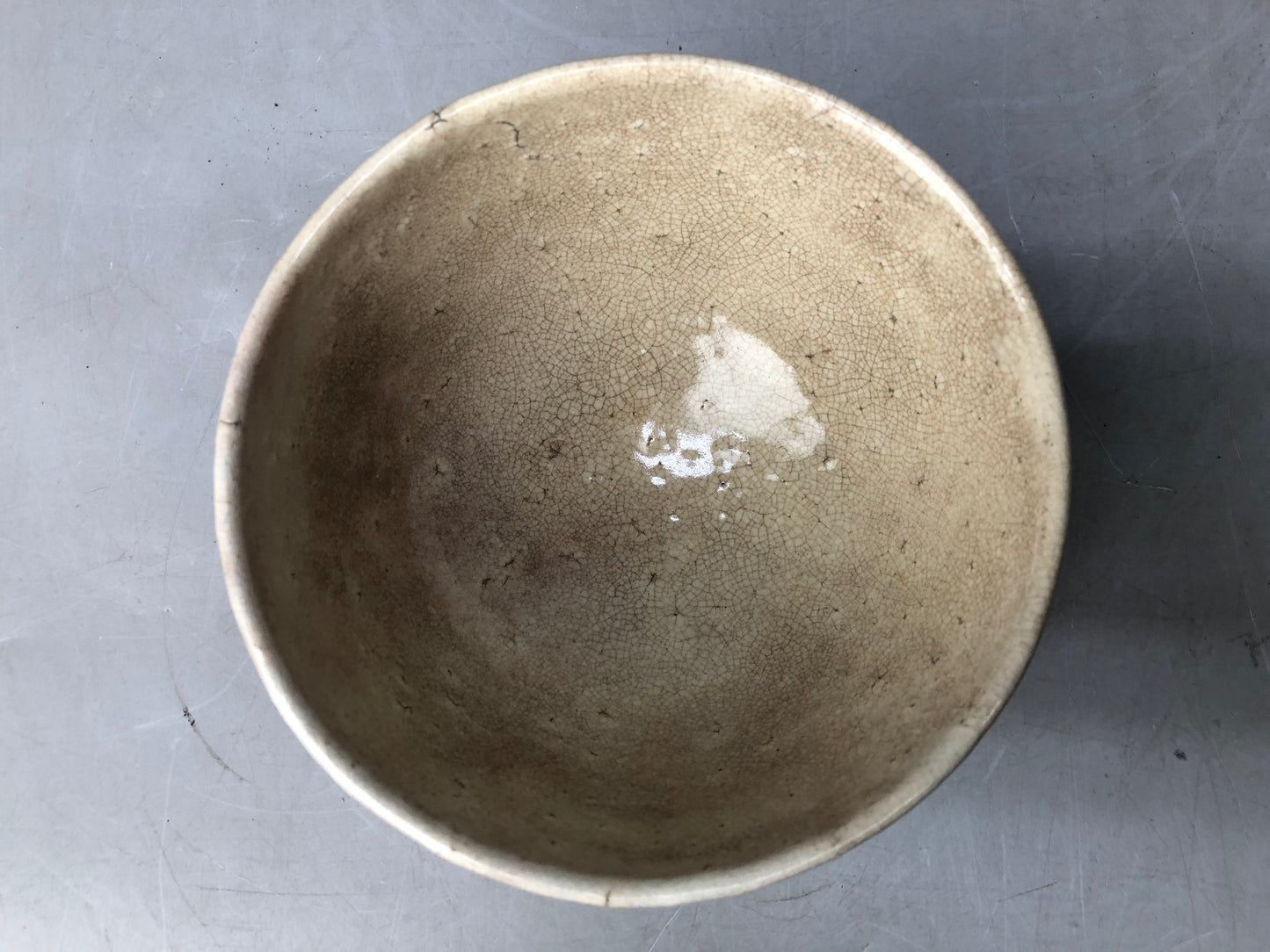Y8125 CHAWAN Hagi-ware bowl signed box Japan antique tea ceremony pottery cup