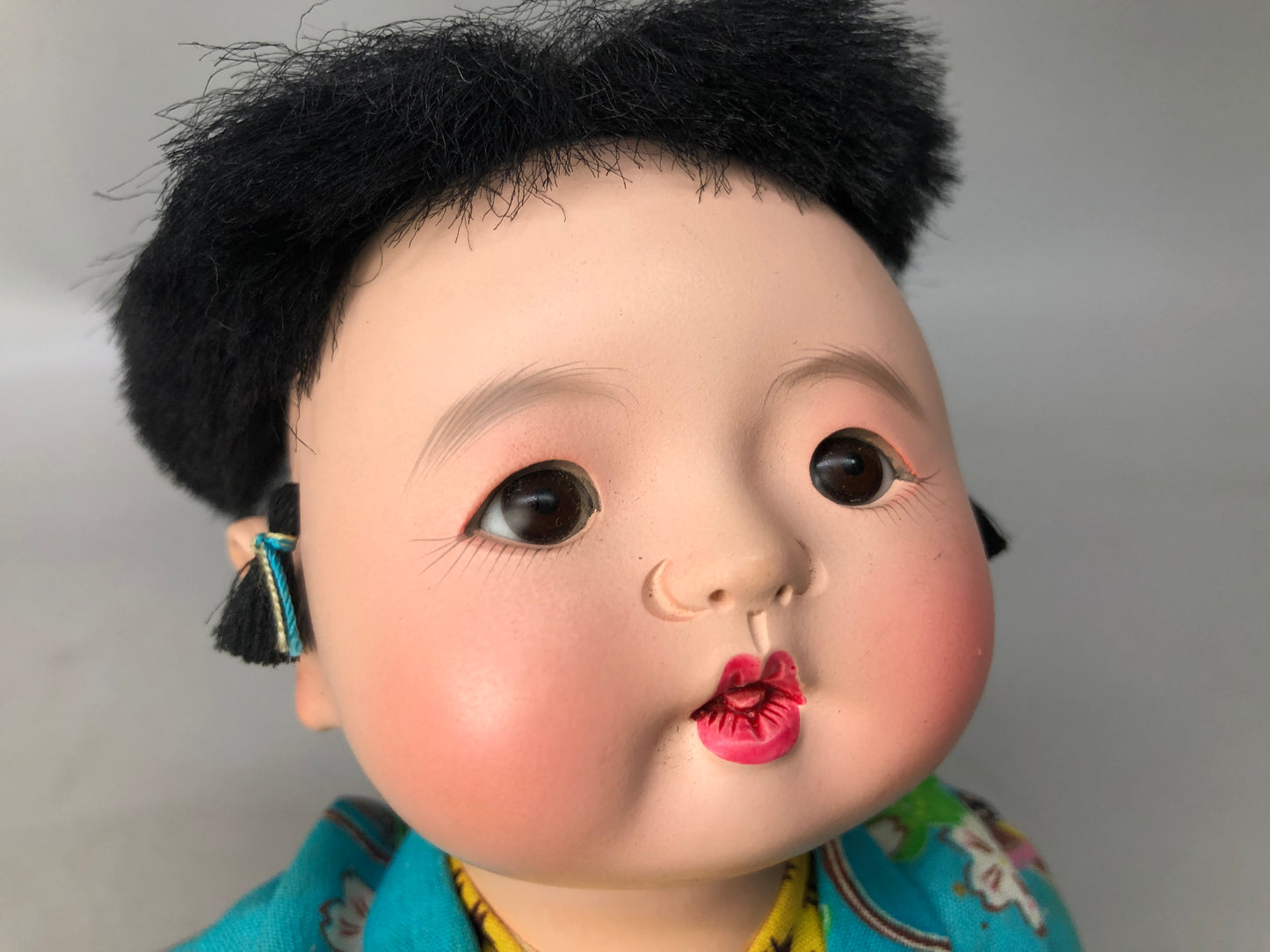 Y8126 NINGYO Japanese doll child boy box Japan antique interior figurine figure
