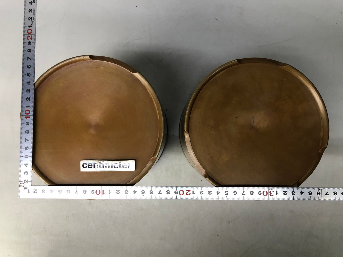 Y8138 HIBACHI Copper summer brazier pair Inlay engraving box Japan antique decor