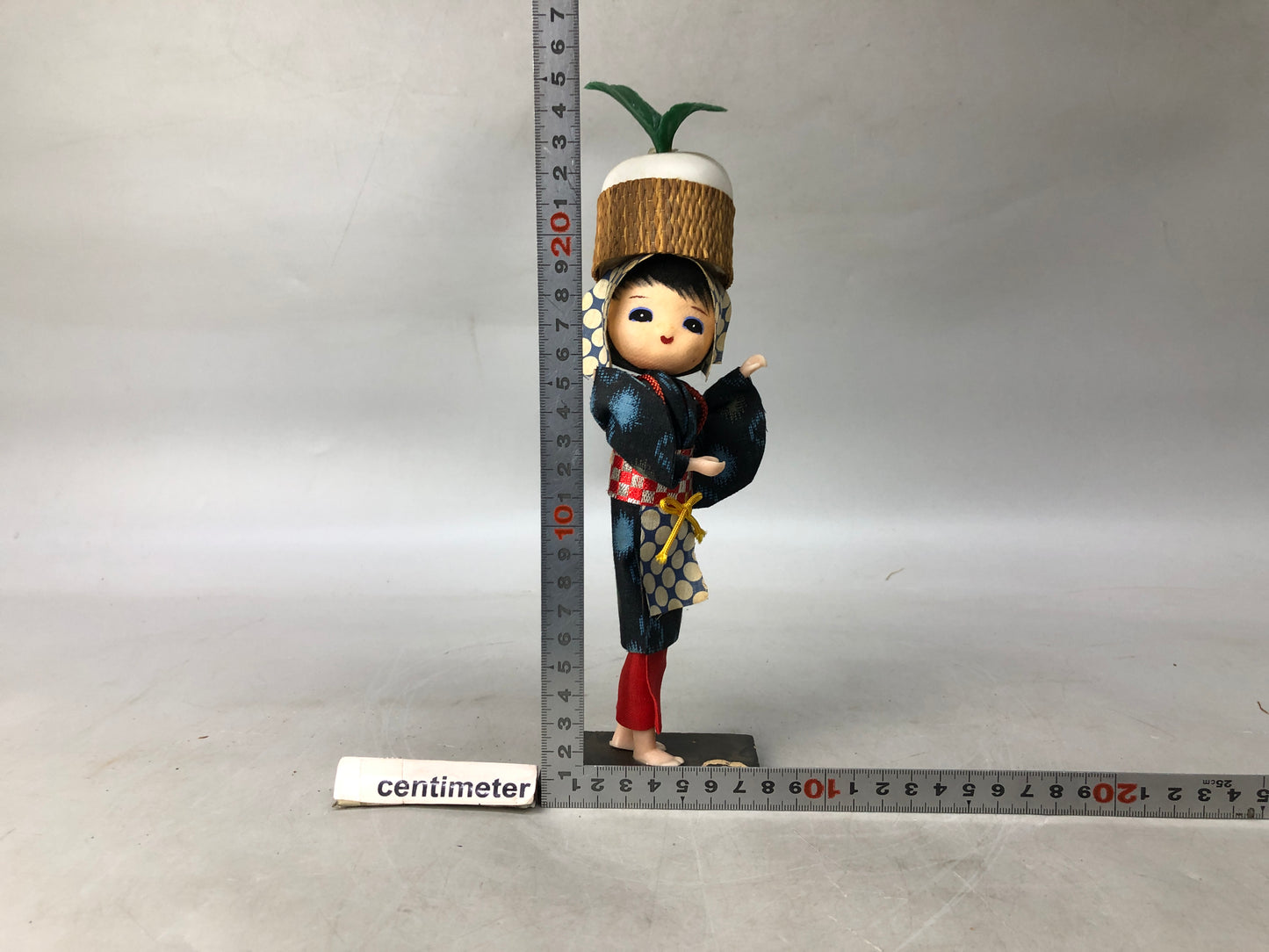 Y8149 NINGYO Japanese doll farmer girl Japan antique interior figurine decor
