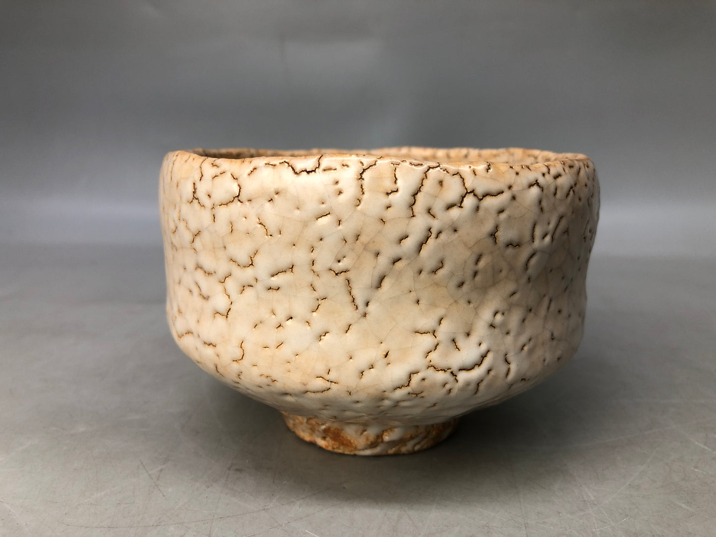 Y8155 CHAWAN Hagi-ware bowl signed box Japan antique tea ceremony pottery cup