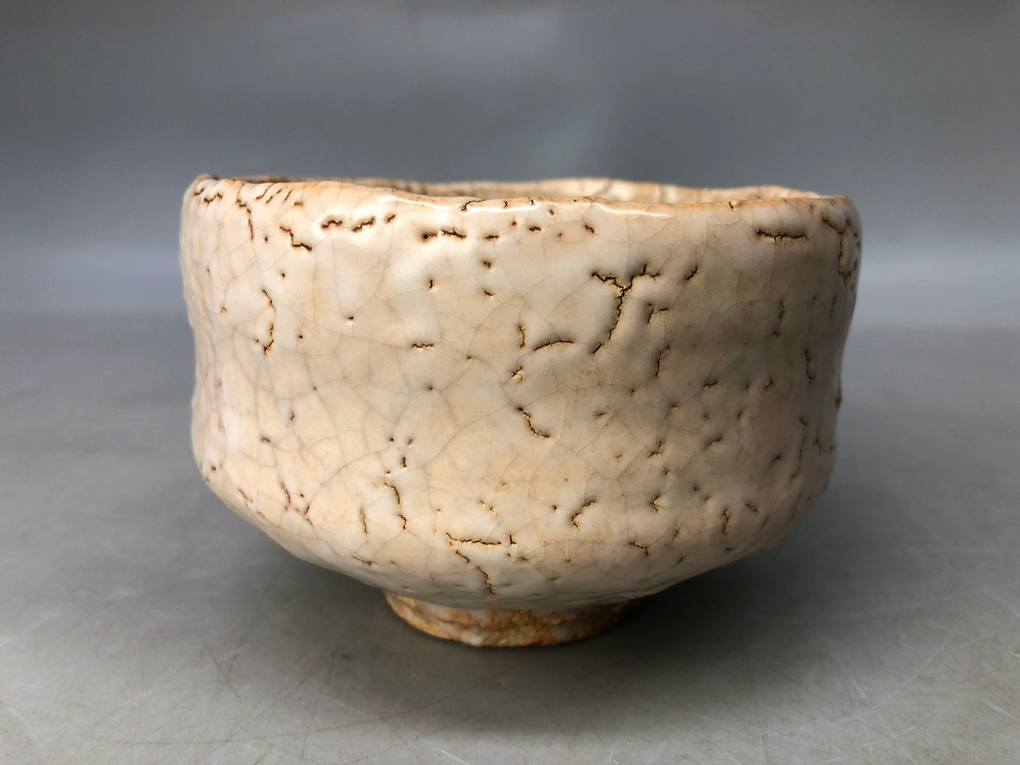 Y8155 CHAWAN Hagi-ware bowl signed box Japan antique tea ceremony pottery cup