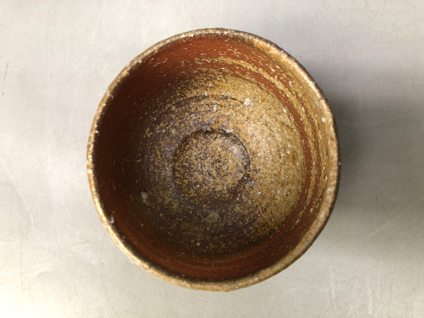 Y8160 CHAWAN Shigaraki-ware bowl signed box Japan antique tea ceremony pottery
