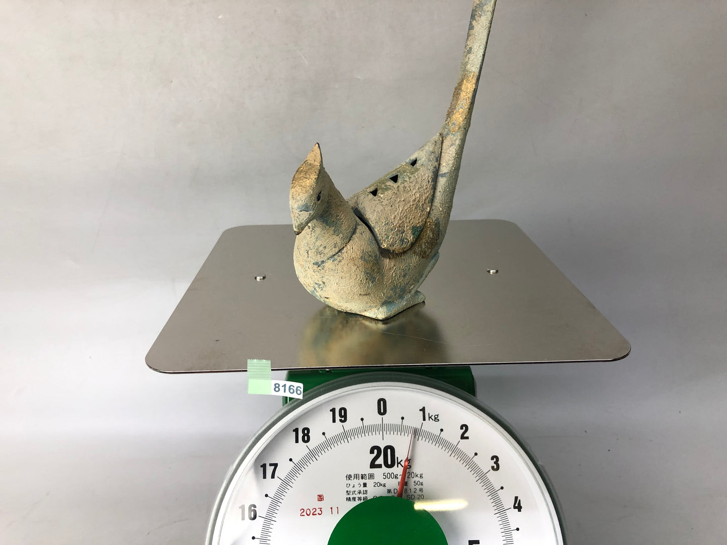 Y8166 KOURO metal Bird Japan antique fragrance incense burner aromatherapy aroma