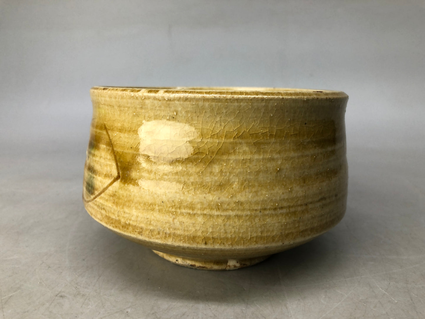 Y8210 CHAWAN Kiseto-ware bowl signed box Japan antique tea ceremony pottery cup